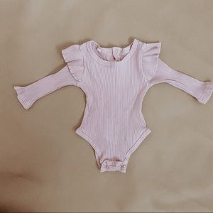 Baby girl ruffle sleeve onesie